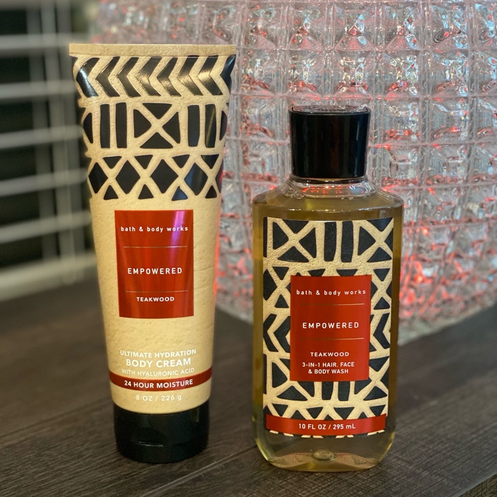 Bath & Body Works Empowered Teakwood Mens Lot of 2 New